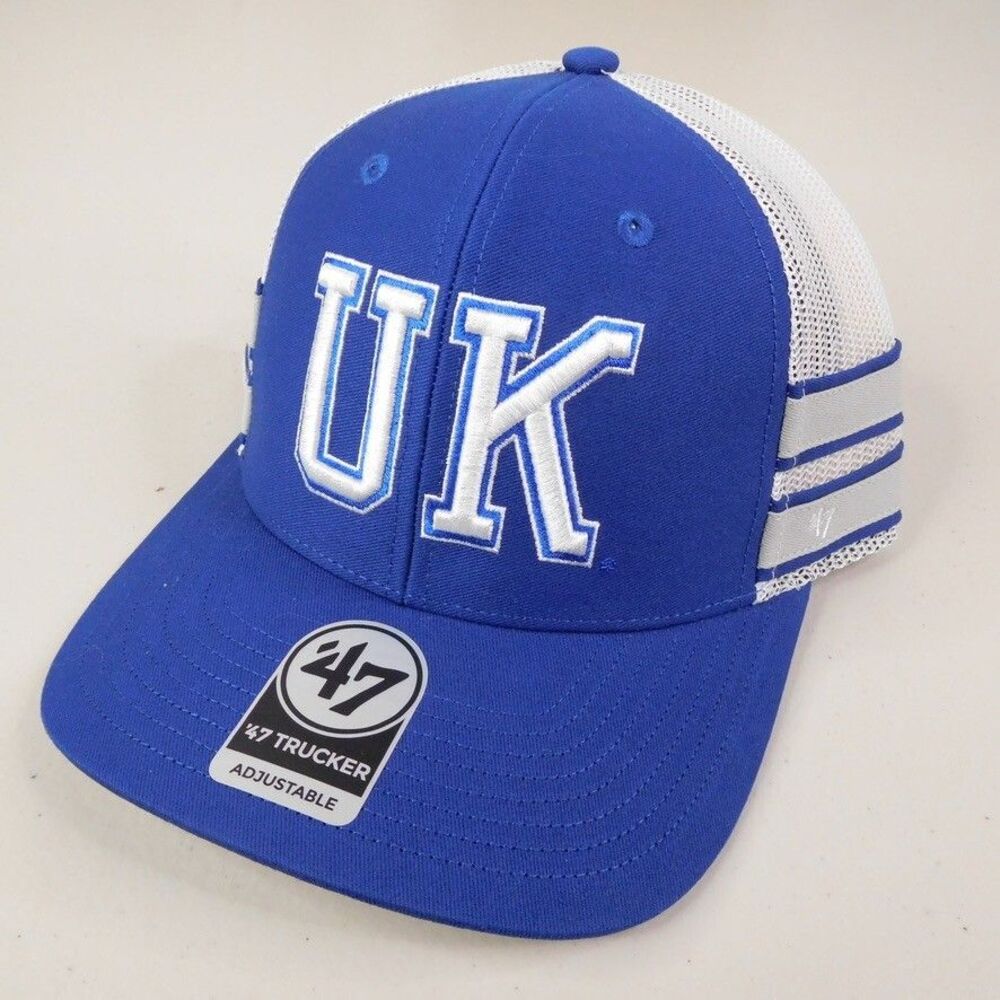 Kentucky Wildcats Hat 47 Trucker Blue Straight 8 Adjustable Snapback Cap UK Mens